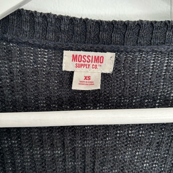 Mossimo (Target) long black knit open cardigan - Picture 3 of 3